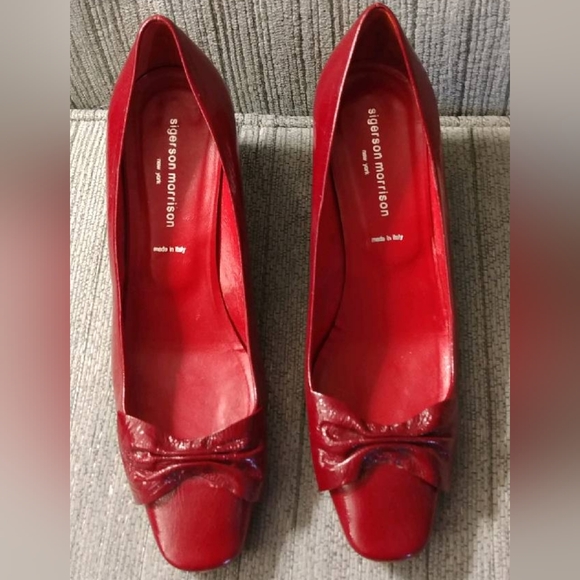 Sigerson Morrison red leather pumps - Picture 10 of 12